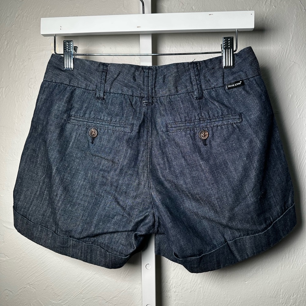 Deep Blue Jean Shorts